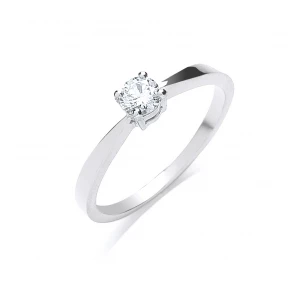 Platinum 0.25ct G/H -Si Diamond Engagement Ring